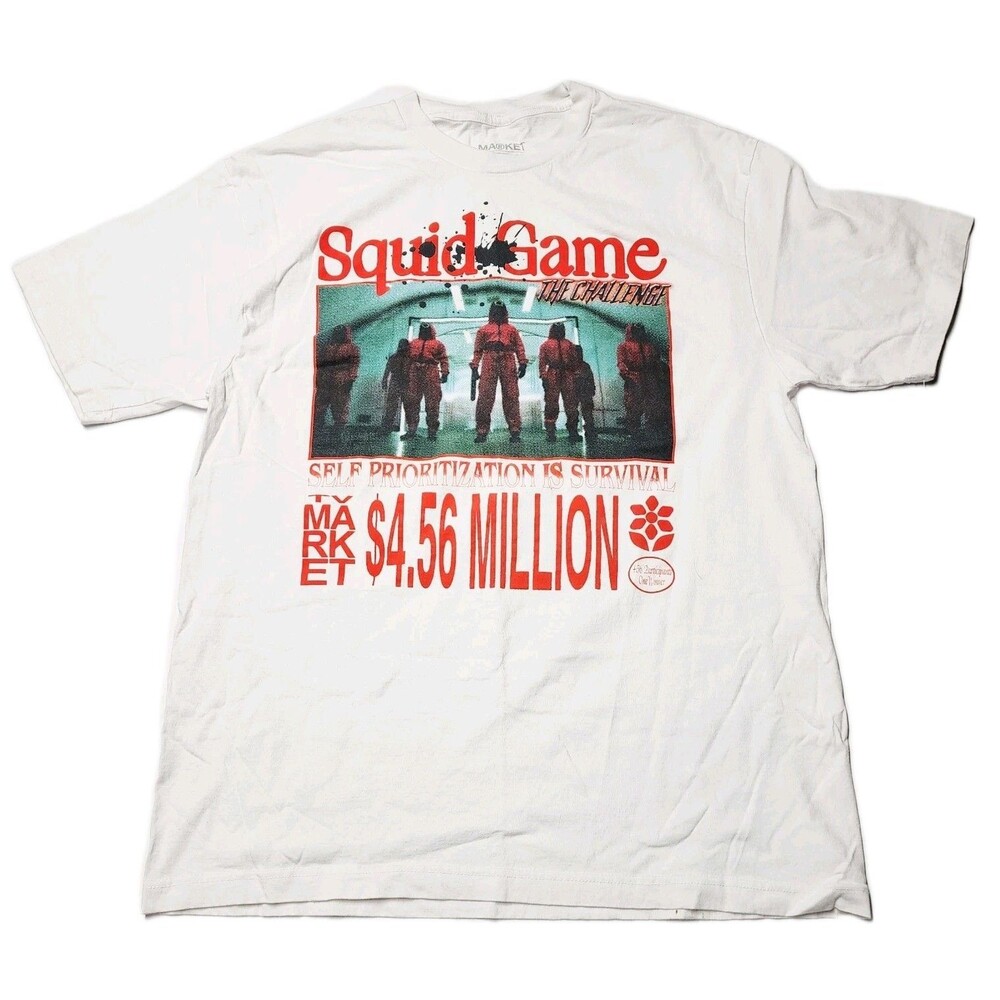 Market CTM PacSun Netflix Graphic T Shirt Mens XL Squid Game TV Show EUC